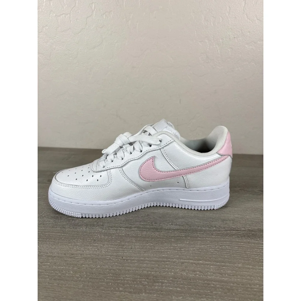 Nike Air Force 1 Low Nike By You Custom White/Pink Sneaker HF0023-100 Mens 7.5